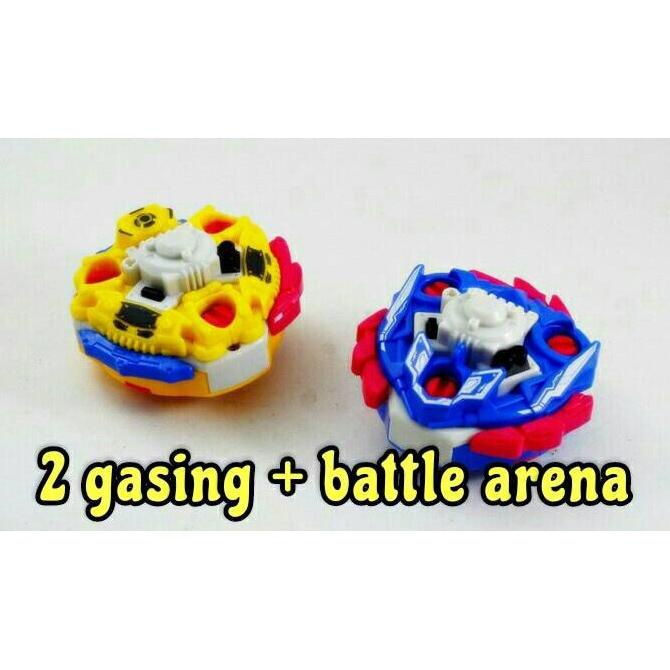 MAINAN ANAK GASING PAKET 2 MECHA BLADE + BONUS ARENA DENGAN SENSOR TANGAN .