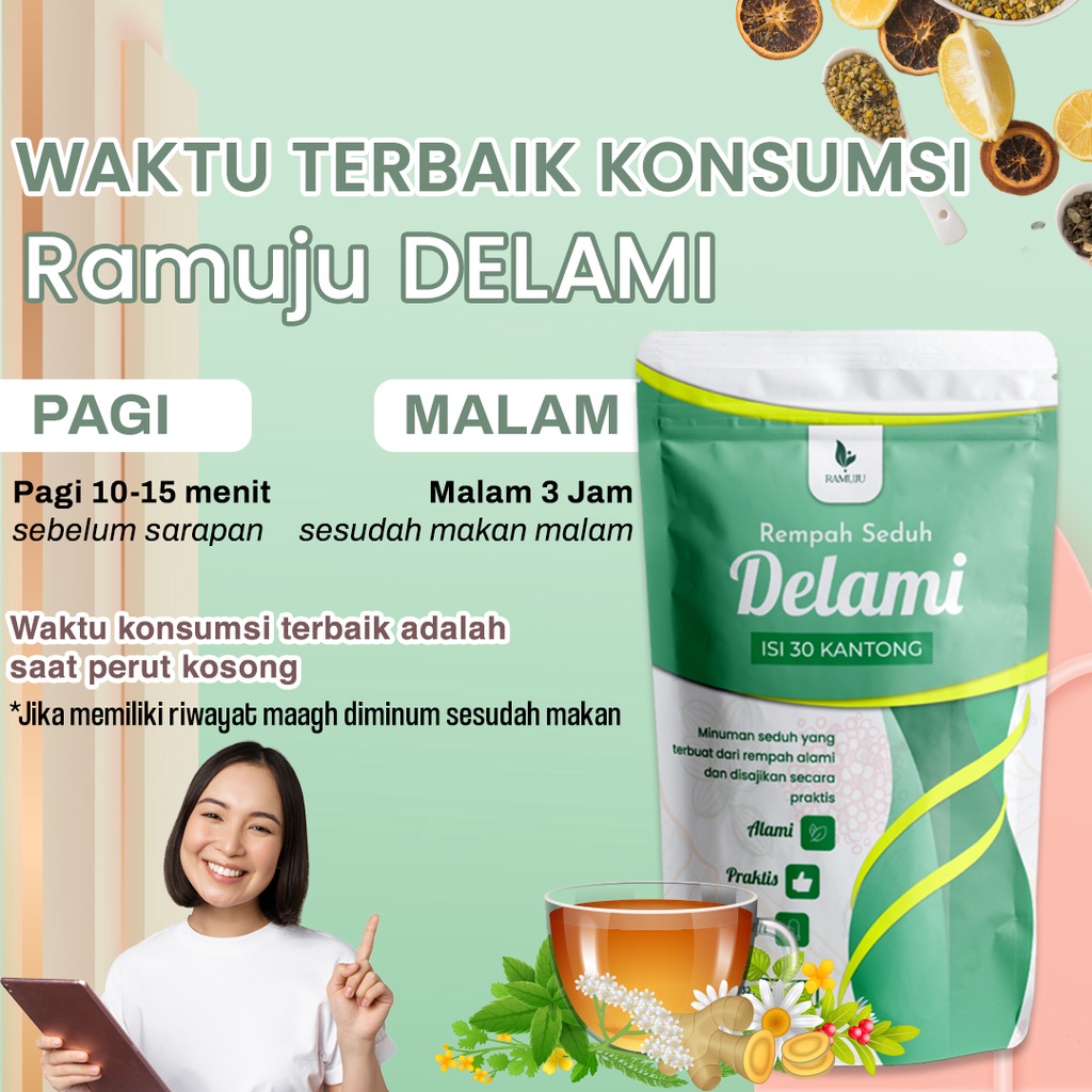 Ramuju Delami Rempah Seduh Menurunkan Berat Badan Menekan Nafsu Makan Diet 2in1 Langsing dan Kulit Bersih Sehat