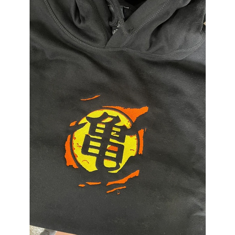 Hoodie Goku Logo Embroidery Black Anime Manga Dragon Ball Premium Unisex