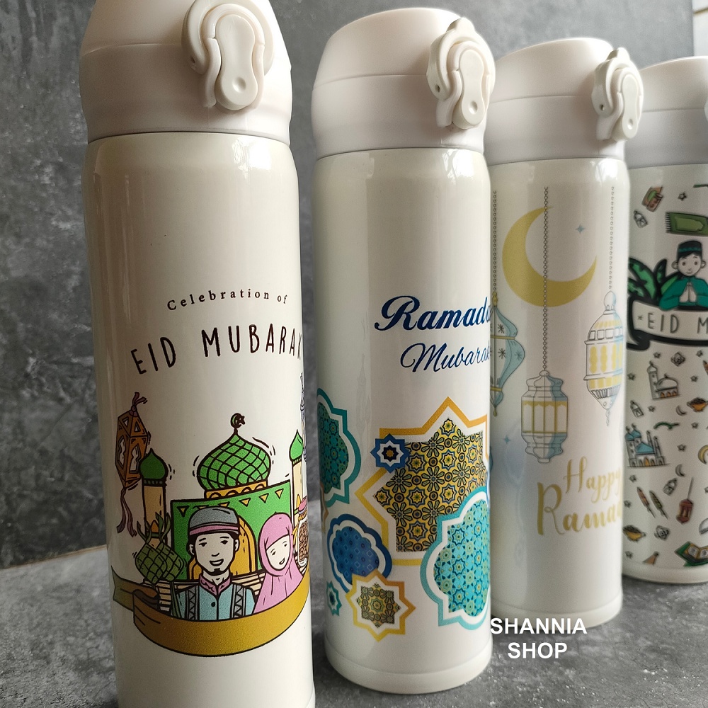 [BUY 1 GET 1] SPECIAL EDITION LEBARAN H777 Termos Air Panas Niagara 500ml Vacuum Flask CUSTOM EDISI IDUL FITRI