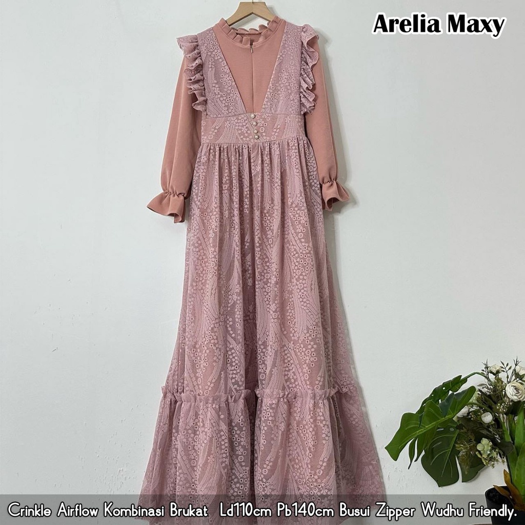 ARELIA MAXI DRESS BRUKAT PREMIUM KEKINIAN