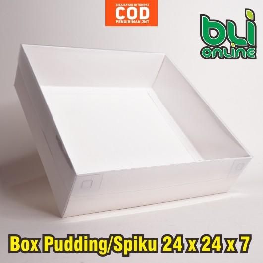 

Box Pudding / Kardus Spiku / Dus Kue Double Wall 24X24X7 Isi 10Pcs
