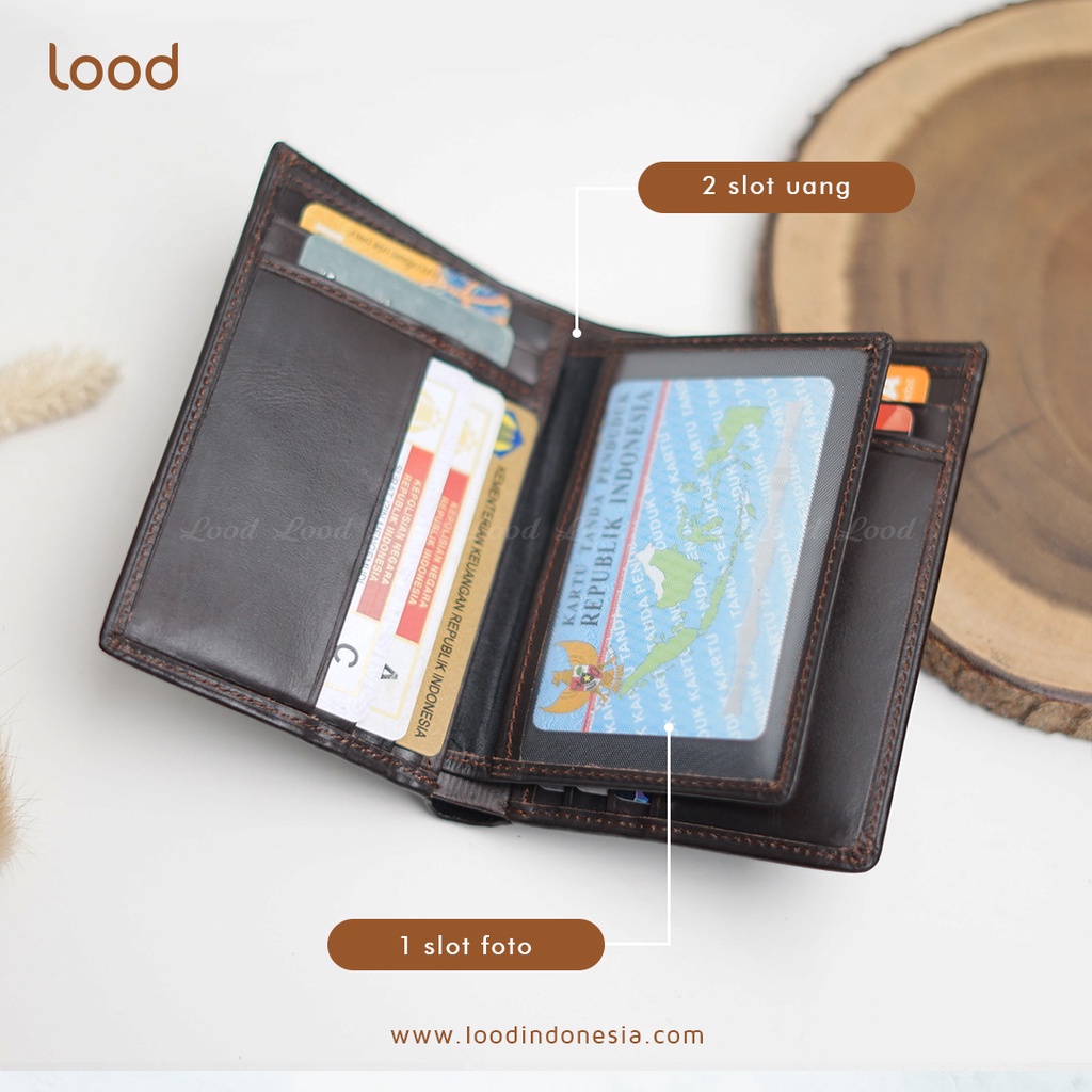 DOMPET PRIA KULIT ASLI ORIGINAL 100% POTRAIT WALLET - GRATIS UKIR NAMA