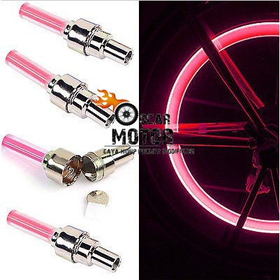 Tutup Pentil Stick Led Nyala Ban Motor / Mobil / Sepeda lampu menyala roda ban warna 2 Pcs