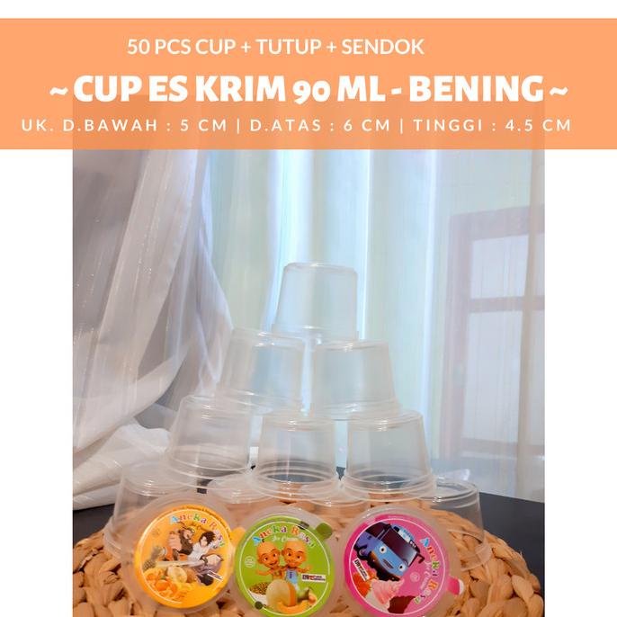 :<:<:<:<] - CUP ES PLASTIK - CUP ICE CREAM PLASTIK 90 ML