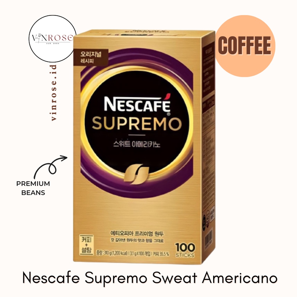 

Nescafe Supremo Sweat Americano Coffee/ Kopi Sachet Premium Korea/ Nescafe Instant