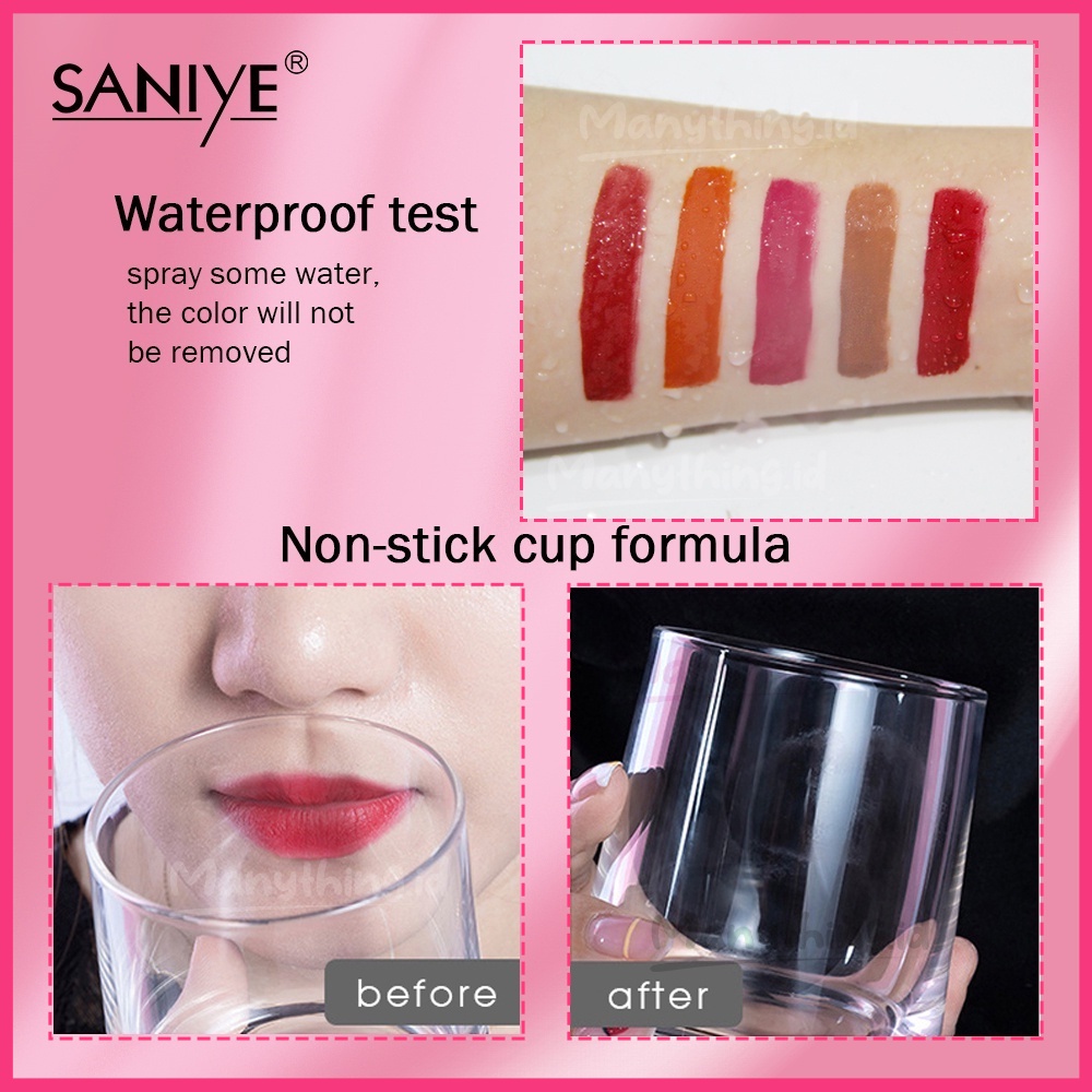 [BPOM] Saniye Matte Lipstik Tahan Lama Waterproof Mini Kapsul Murah - Lip Matte 12 Warna L1135