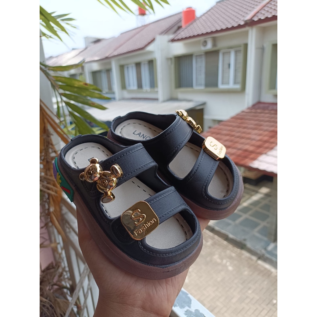 Sandal anak viral rainbow  karet jelly import 029 (24-35) sandal selop anak termurah