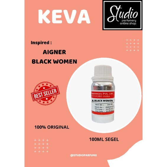 BIBIT PARFUM MURNI KEVA AIGNER BLACK WOMEN 100ML | BEST SELLER | FOR WOMEN