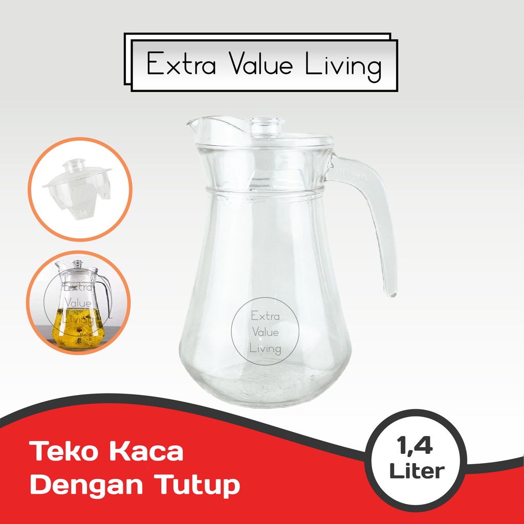TEKO KACA / TEKO AIR PANAS DAN DINGIN CERET AIR PITCHER LEMON TEA BELING WATER JUG