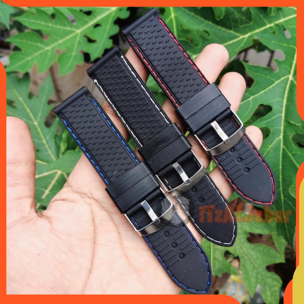 Strap tali jam Karet 22mm Strap tali jam tangan Rubber 22mm WH208