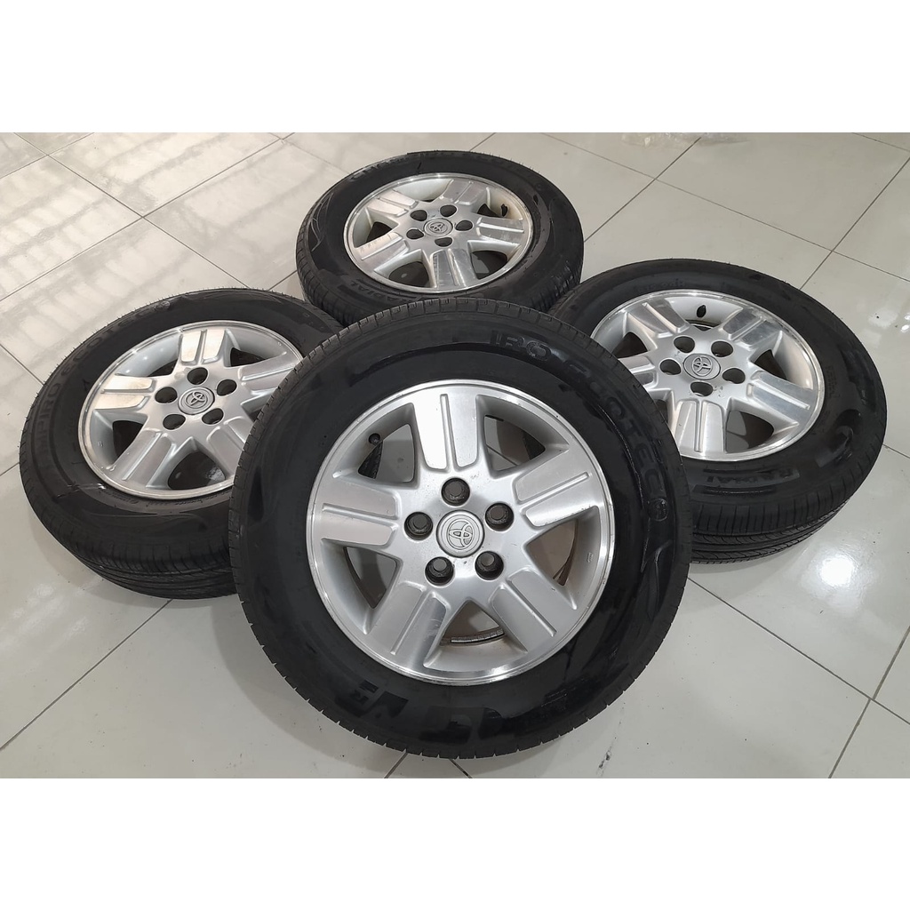 Velg Pelek Racing Bekas Copotan Mobil Inova G Ring 15 + Ban 205 65 R15 Granmax, Luxio, L300