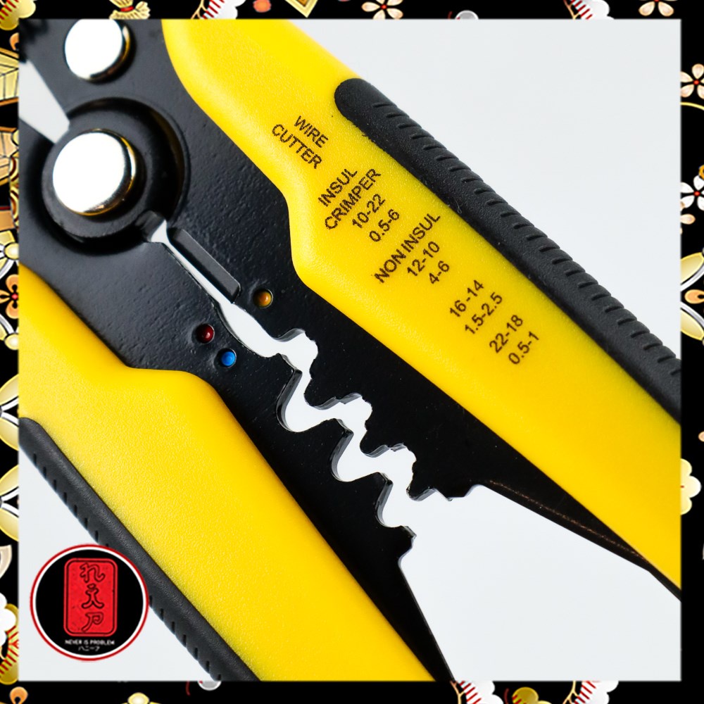 Taffware Tang Kabel Multifungsi Wire Cutter Crimper Pliers - TK0742 - Yellow