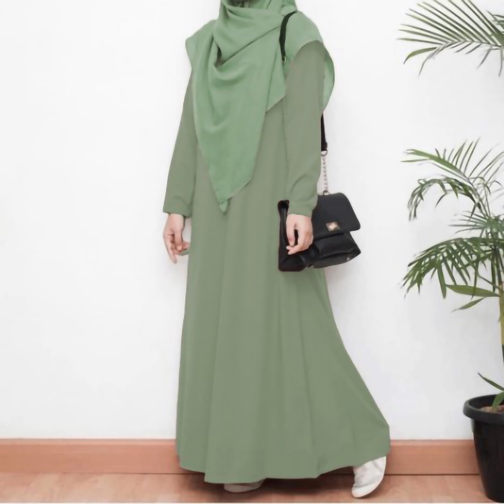 GAMIS POLOS SIMPLE | SIZE S M L XL XXL | DRESS JUMBO BUSUI FRIENDLY SHAKILA