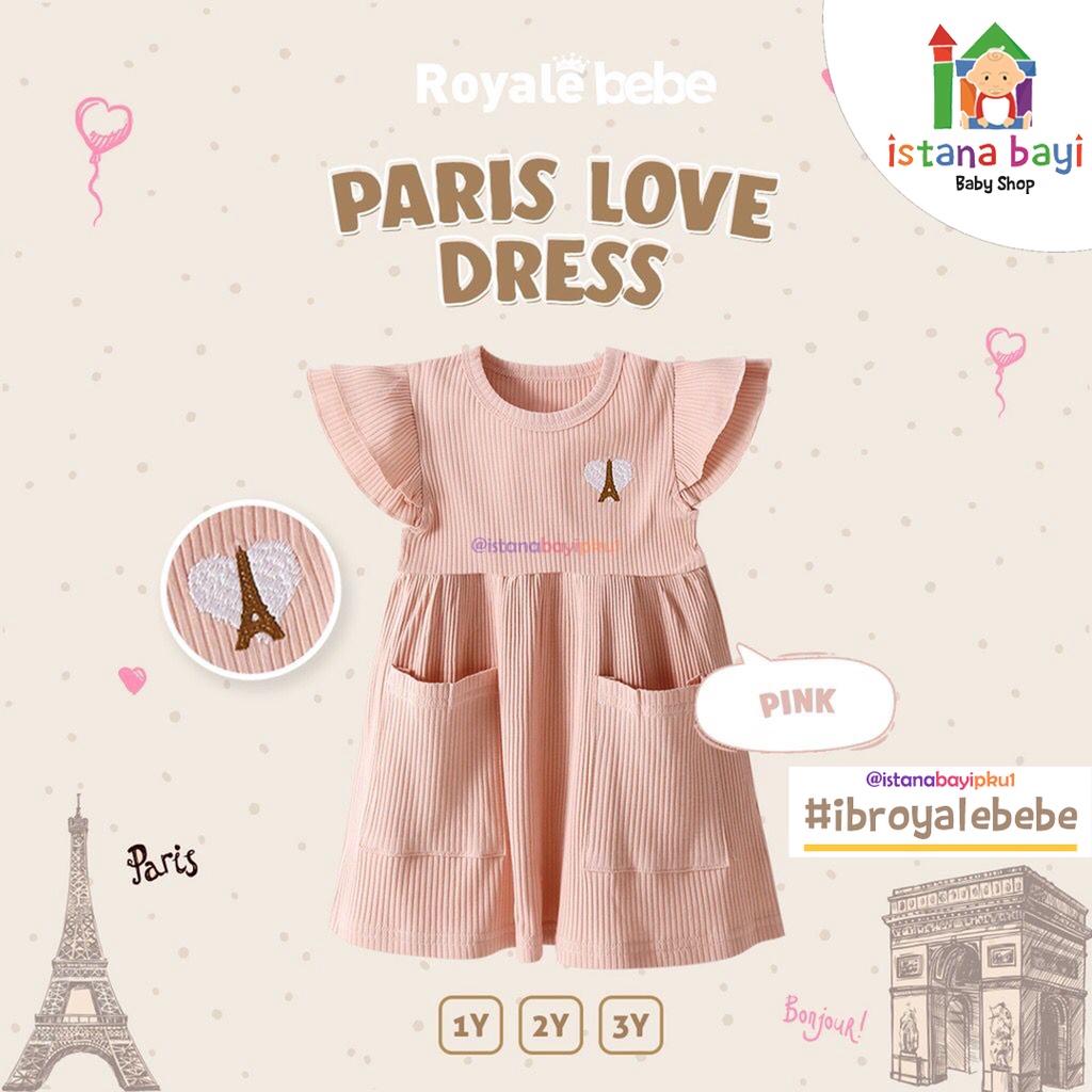 Royale Bebe Paris Love Dress - Dress Anak 1-3 Tahun