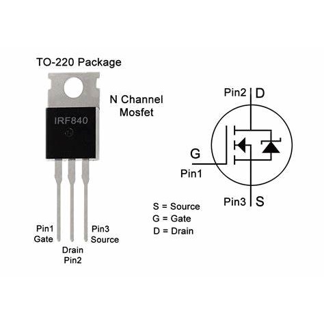 mosfet IRF840 N-channel 8A 500V irf 840 original