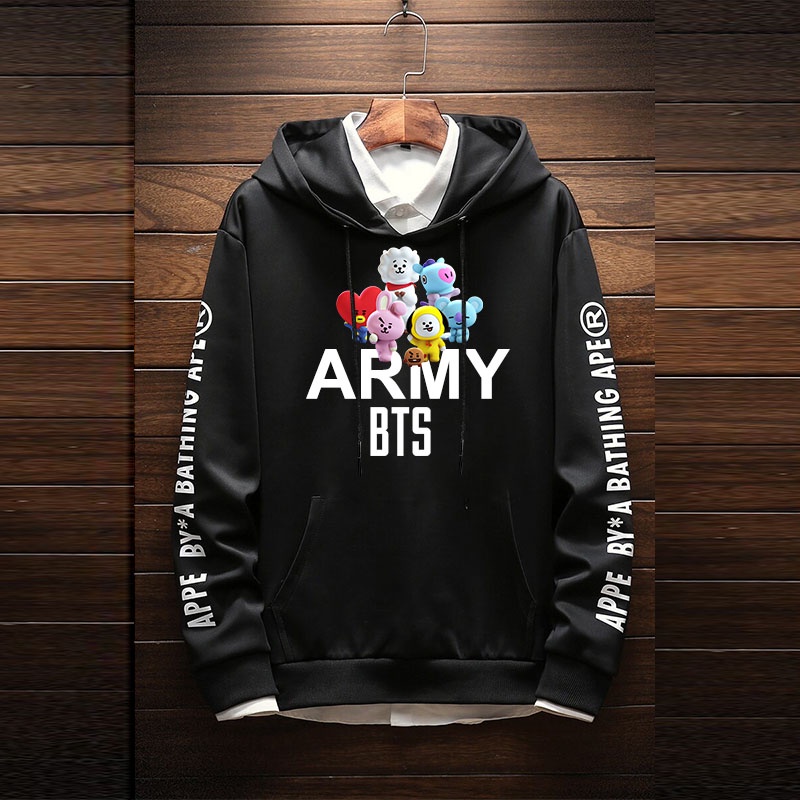 Lilipop.id Sweater Pria Wanita BTS army Hoodie Jumper Outwear