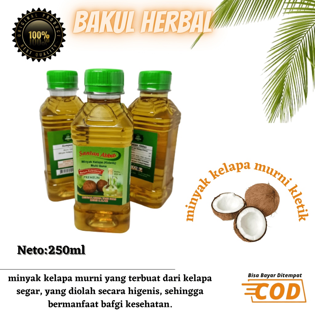 

Minyak Kelapa Asli 250ml Murni 100% / Klentik / Keletik / Kelentik / Lentik