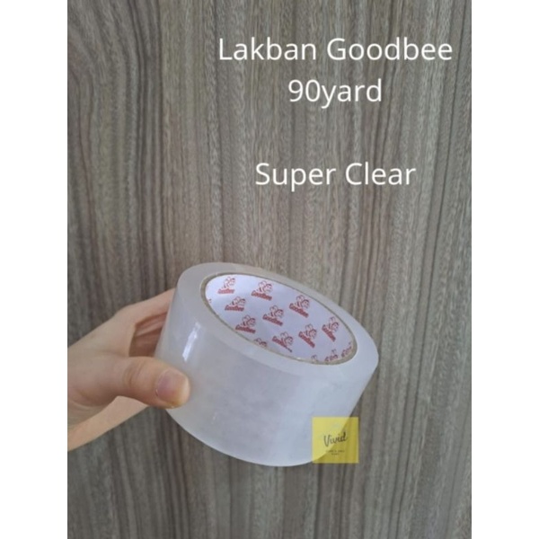 

Lakban 45 mm dan 48 mm Super Bening - Merk Goodbee 90 yard - isi 1 pc Selotip Selasiban Isolasi
