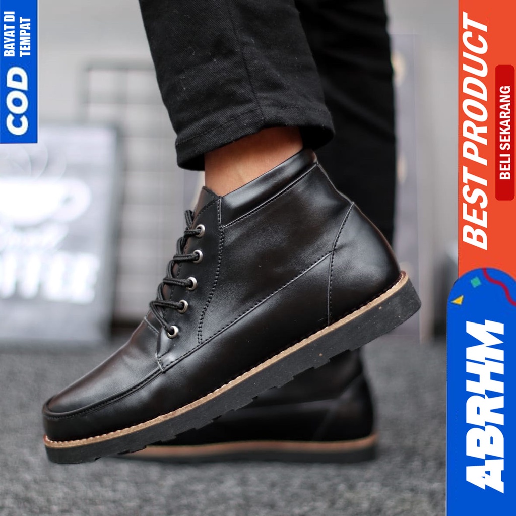 ABRHM X MUJIN Sepatu Boot Pria Boots Touring Casual Kulit syntetic Non Safety  Sepatu Pria Casual