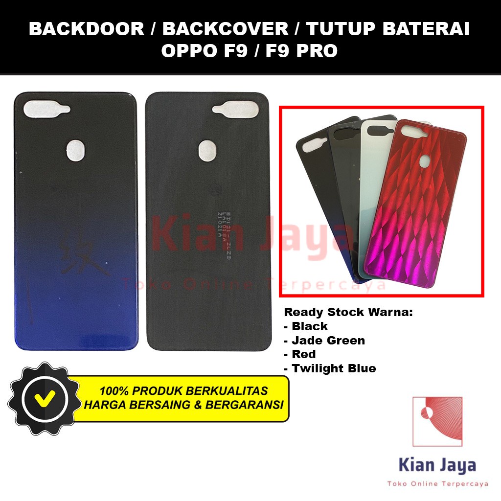 Backdoor Oppoo F9 / F9 Pro Back Cover Tutup Belakang Baterai Cassing Casing Backcase Original