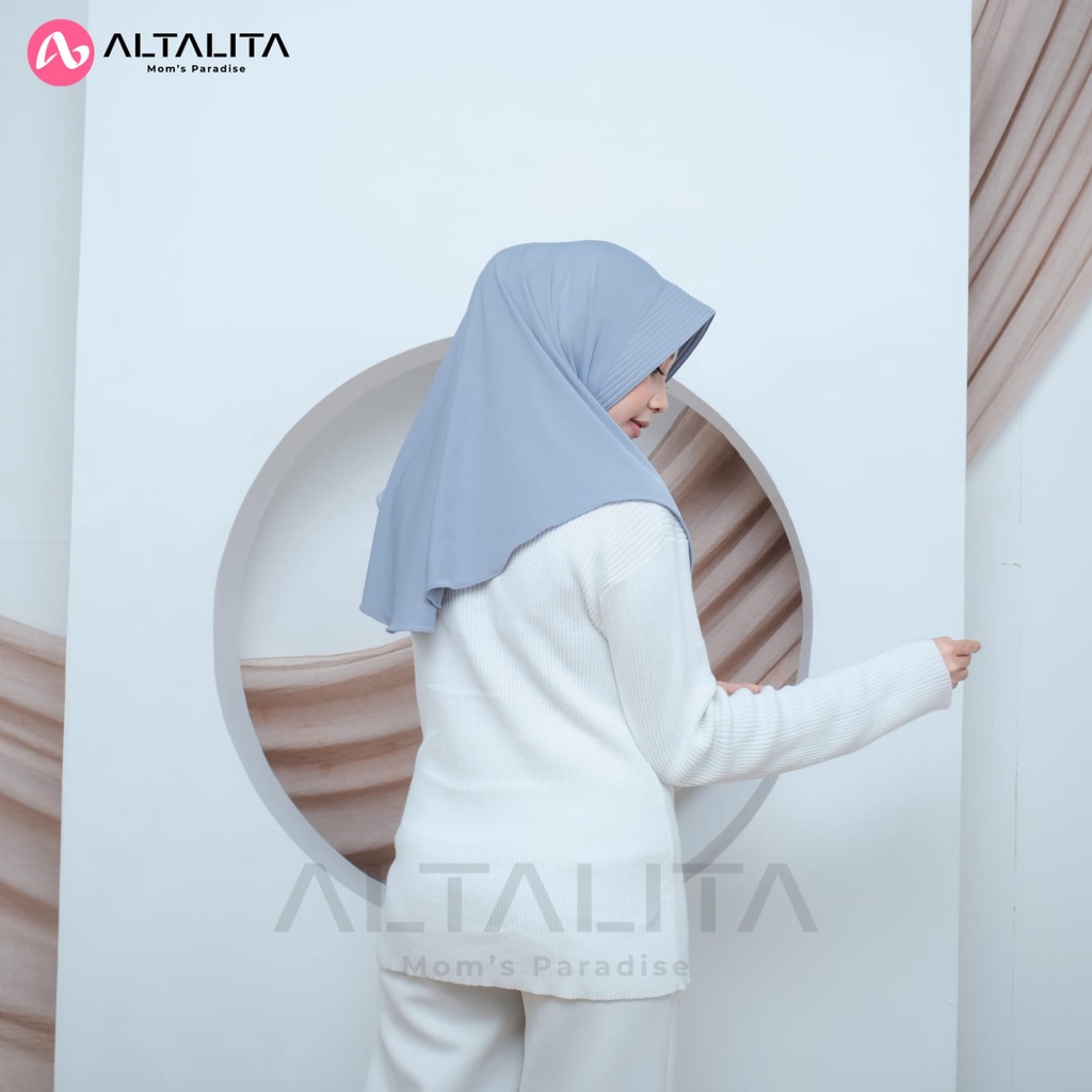 Altalita - HIjab Bergo Hamidah Penguin Size M Kerudung Instan Qaila Jersey Premium Jilbab Sport Menutup Dada Cocok Untuk Sekolah Olahraga Volly Futsal Senam dan Sehari-Hari
