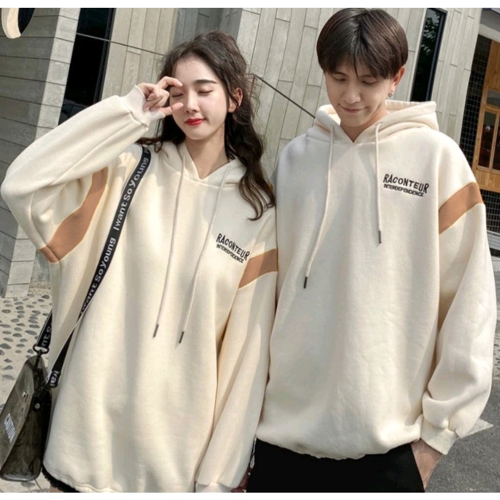 RACOUNTER HOODIE SWEATER PRIA WANITA HOODIE UNISEX KOREAN STYLE OUTFIT KEREN