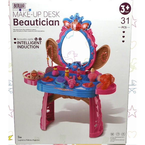 Mainan AnaK perempuan Meja Rias Make Up Desk Beautician 36 pcs