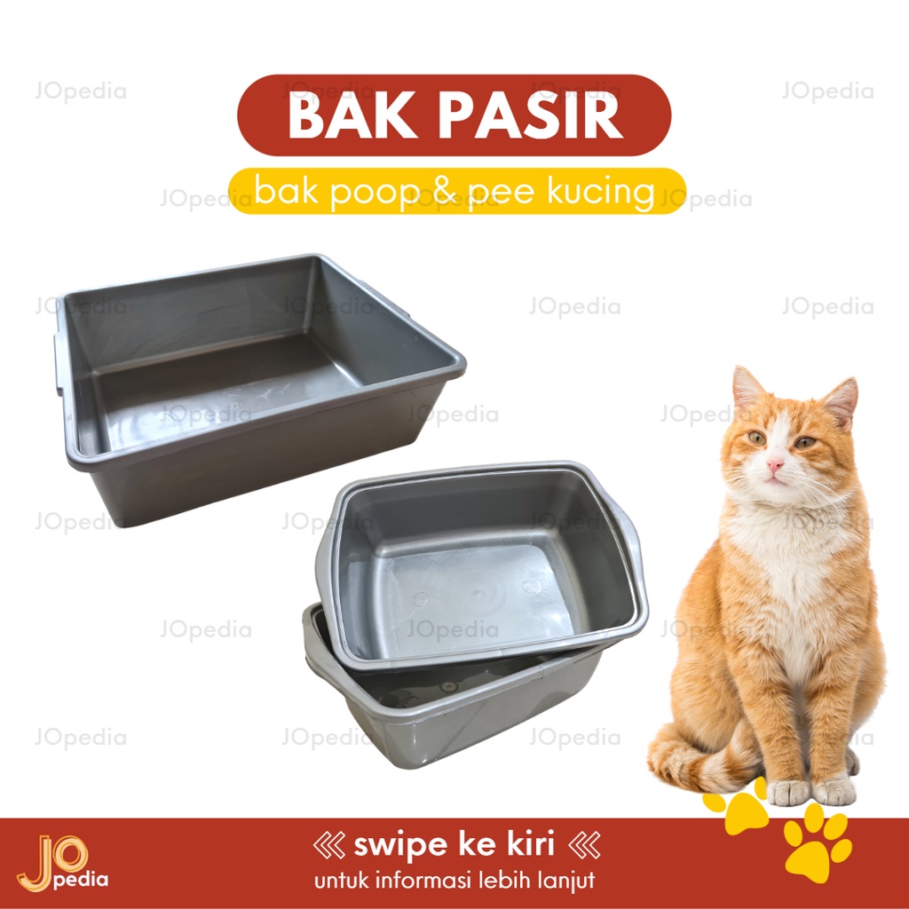 BAK PASIR KUCING Cat Litter Box Kotak Pasir Pup Tempat Kotoran Hewan