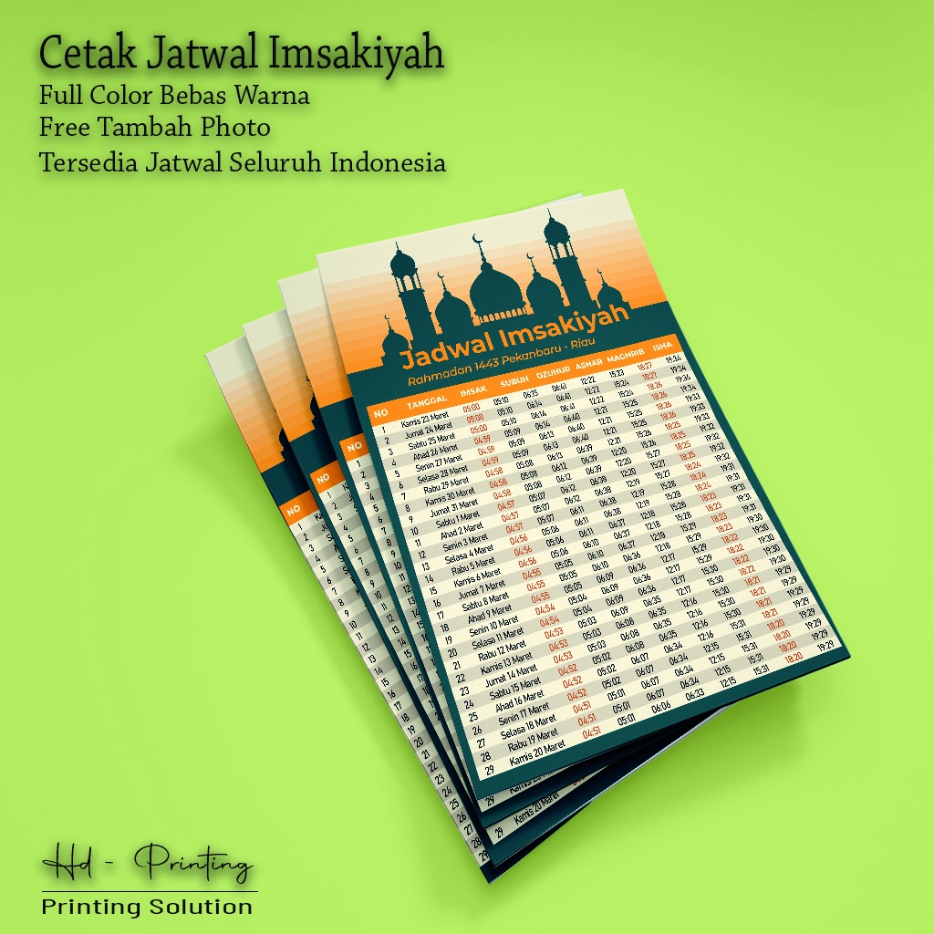 

Cetak Jadwal Imsakiyah Ramadhan Murah