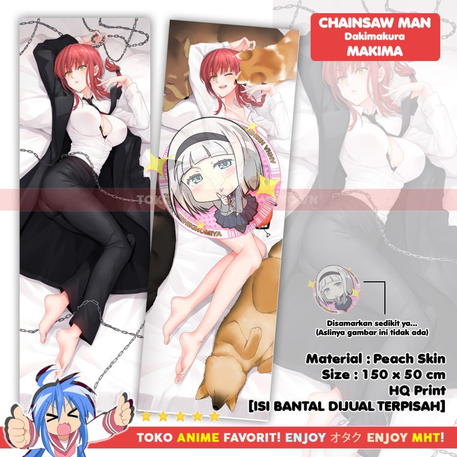 Sarung Bantal Anime Dakimakura Chainsaw Man : Makima