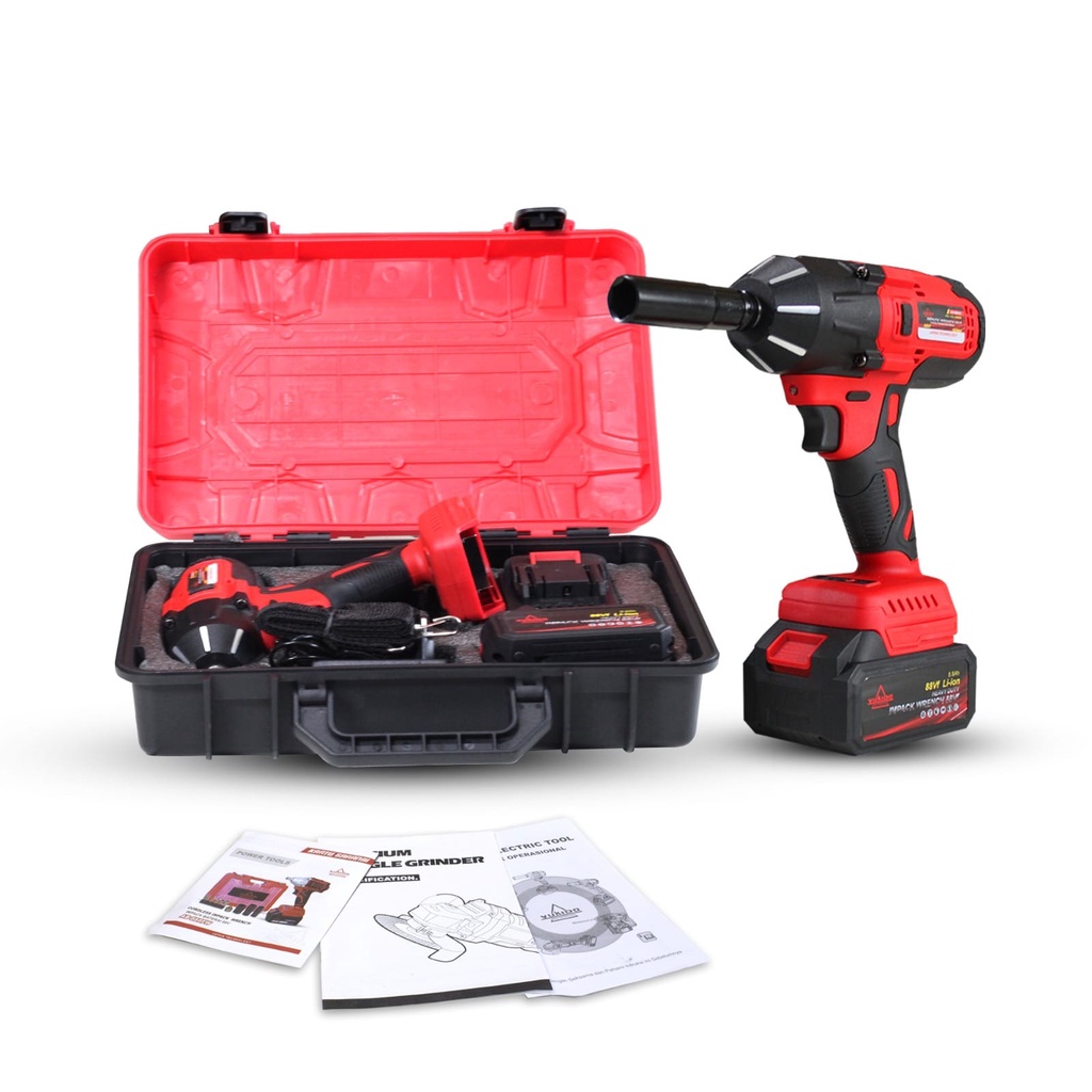 YUKIDO CORDLESS IMPACT WRENCH BRUSHLESS 600N.M impact baterai 48VF MESIN BOR UNTUK BAUT MOBIL impact YUKIDO48v original 2 baterai impek baterai