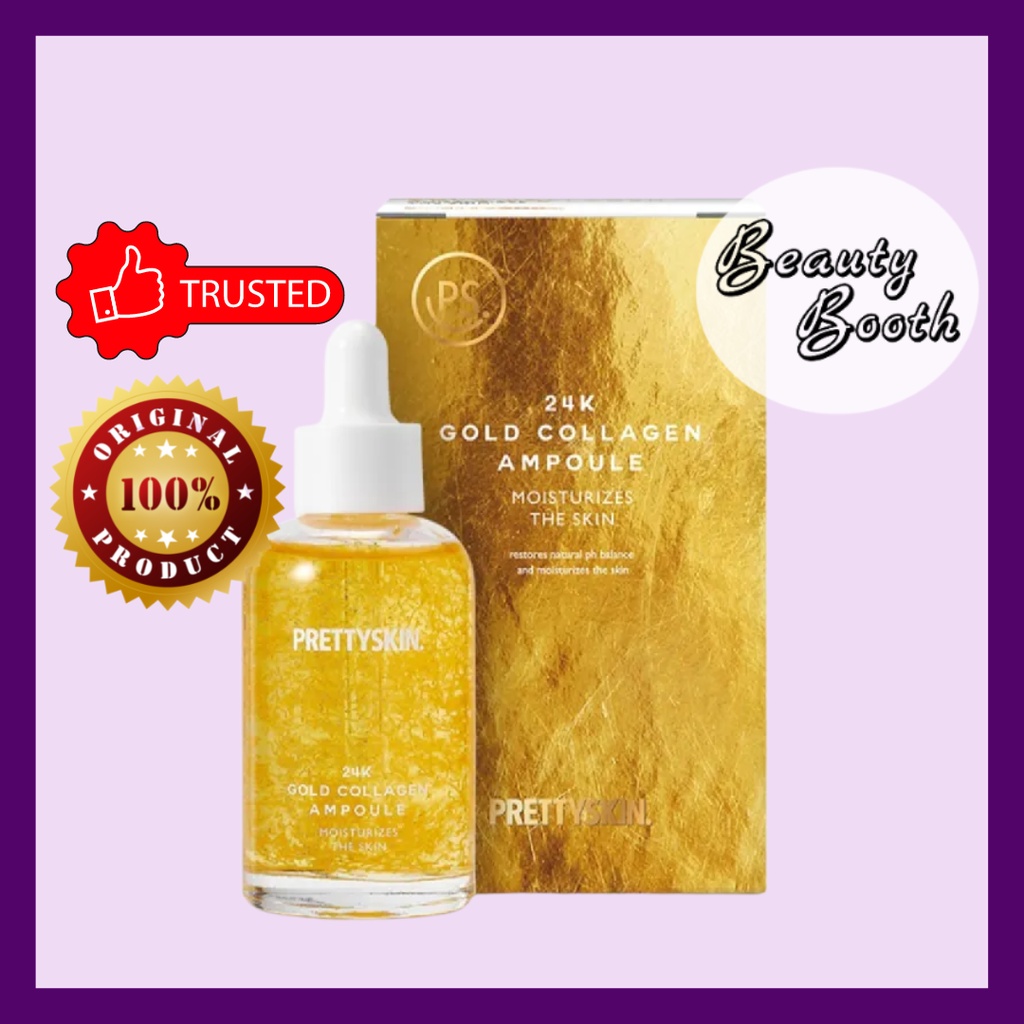 PRETTY SKIN Galactomyces Fisrt Essence 150ml + 24K Gold Collagen Ampoule Moisturizes The Skin 50ml