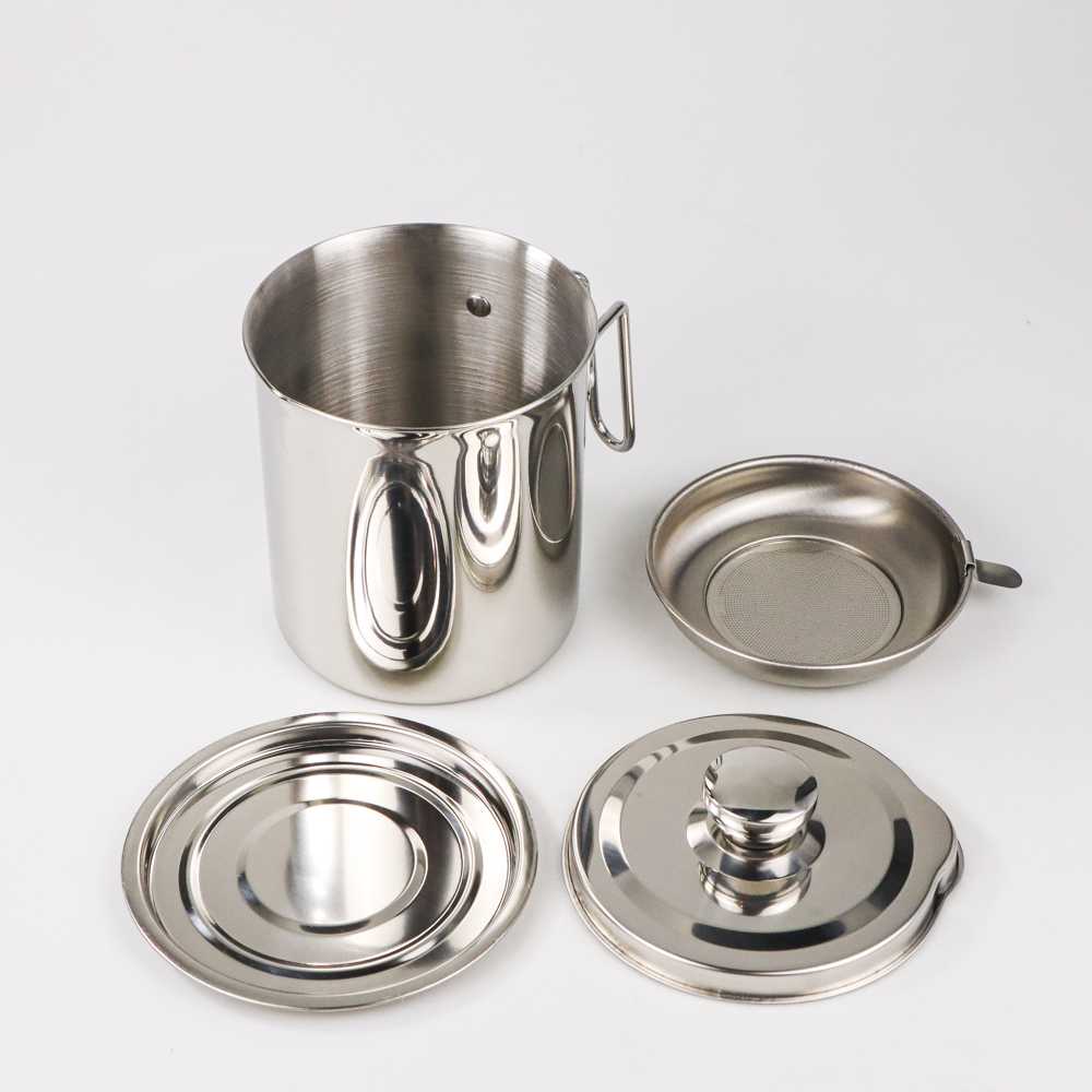 (BISA COD) FTIHSHP COOKKIT Panci Saringan Minyak Oil Strainer Stainless Steel - HP-OCS18L