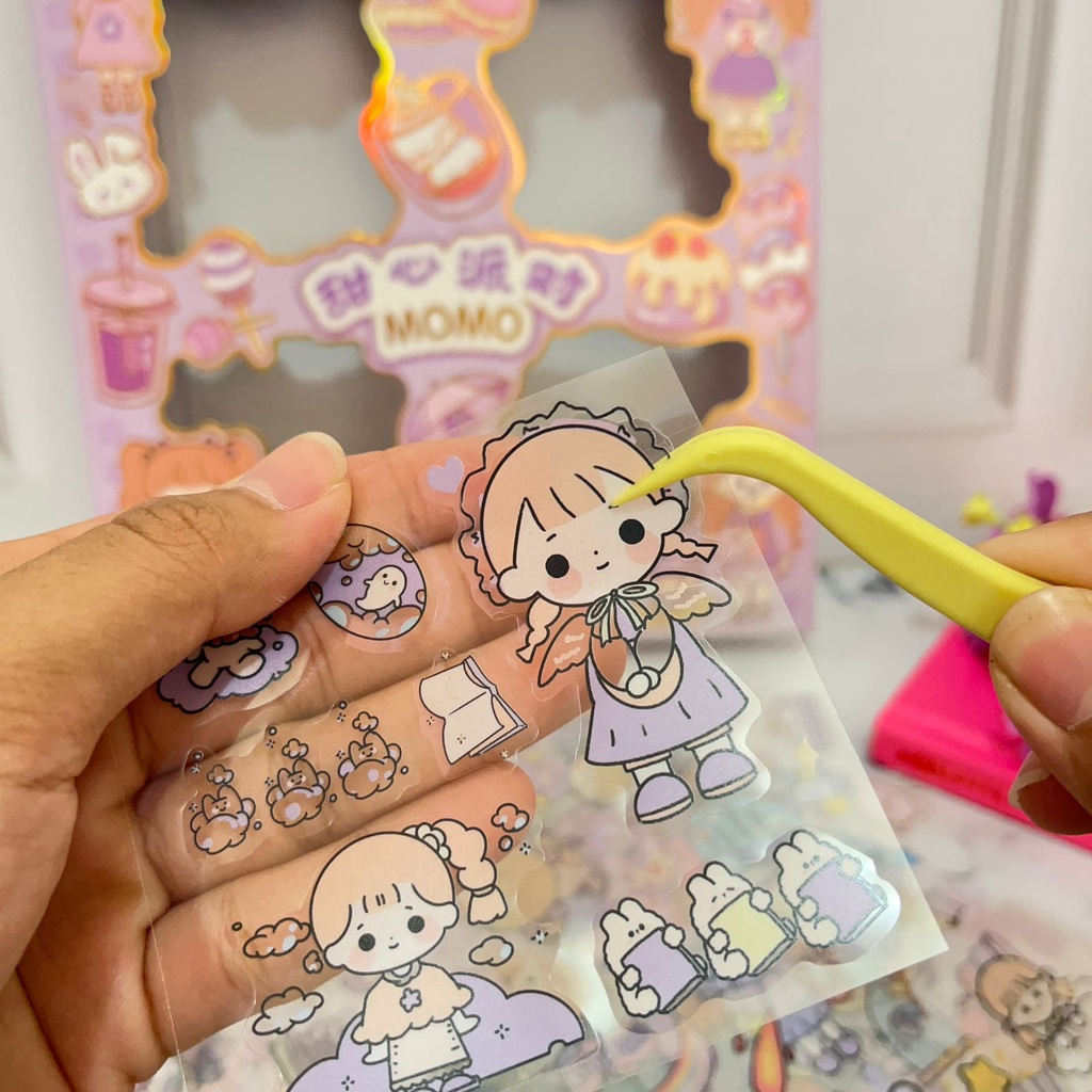 BOX STICKER SENMU V5 ISI 100 LEMBAR CUTE LITTLE GIRL HARGA SUPER MURAH PAKET STIKER BOKS GIFT HADIAH SPECIAL EDITION FAVORIT ANAK READY GROSIR DAN COD