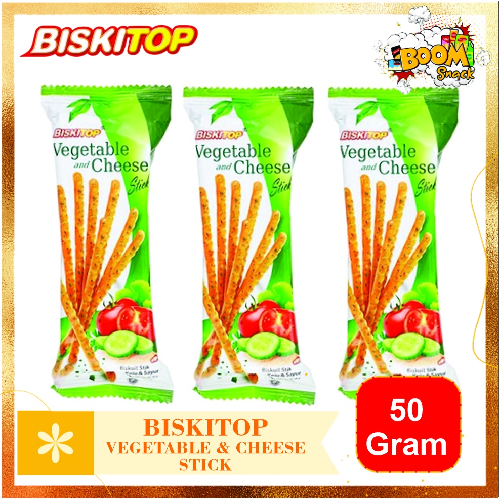 Biskitop Vegetables and Cheese Stik Kemasan 50 Gram