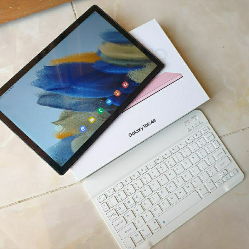 Samsung tab A8 10inch ram 4gb rom 128gb lengkap plus keyboard wireless