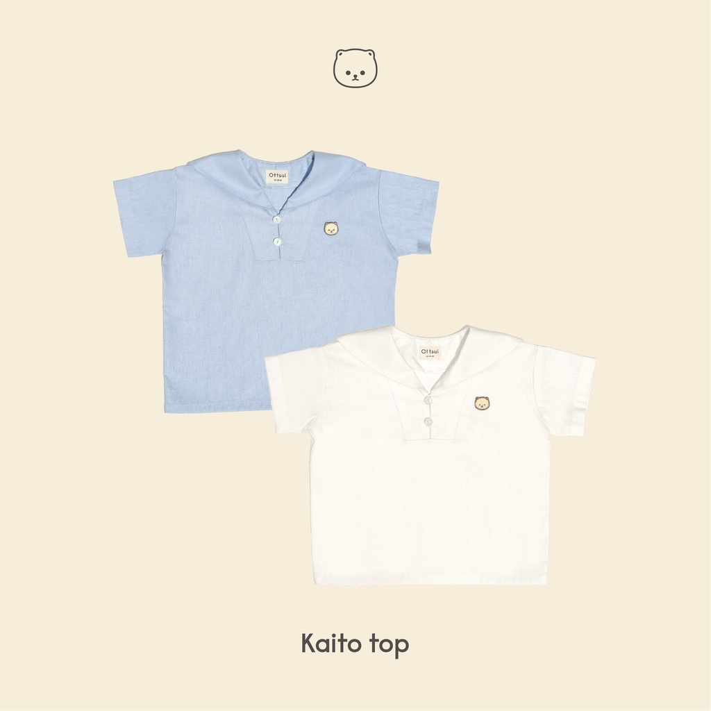 Ottsui - Kaito Top - Atasan Sailor Katun Anak Laki-Laki Dan Perempuan