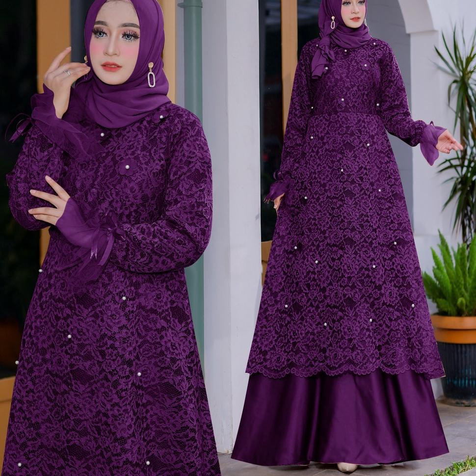 PALING DICARI New Produk Bellona Baju Gamis Full Brukat Gamis Remaja Dewasa Gamis Brukat Premium/Uku