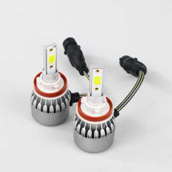 1 Pasang Lampu Depan Mobil Halogen H11 Headlight LED COB Cool White / Lampu HID H11 Mobil Super Terang Warna Putih / Bola Lampu Halogen Lampu Besar Mobil Bulat Led Tahan Air / Lamp Lampu Besar Lampu Utama Mobil Halogenil Warm White / Lampu Aksesoris Mobil