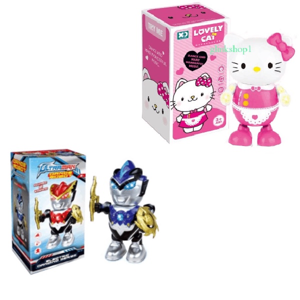 Ultraman biru blue boneka Hello Kitty pajangan Kado Mainan Anak Perempuan Laki-laki Cowok Cewek Dance Hero