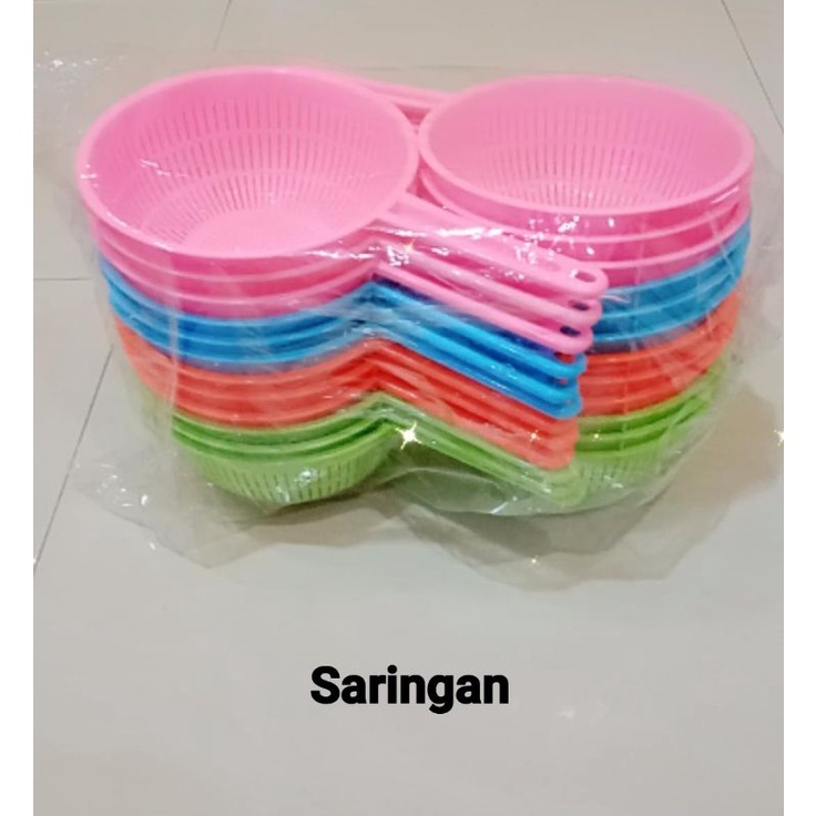 Saringan gagang warna pastel-tanggok-saringan cuci sayur buah beras