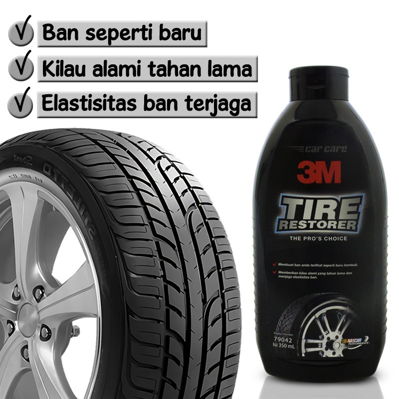 3M Auto Cairan Semir Ban Mobil/Motor Kapasitas 350 ML Pengkilap Ban Tire Restorer Polish 3M-79042