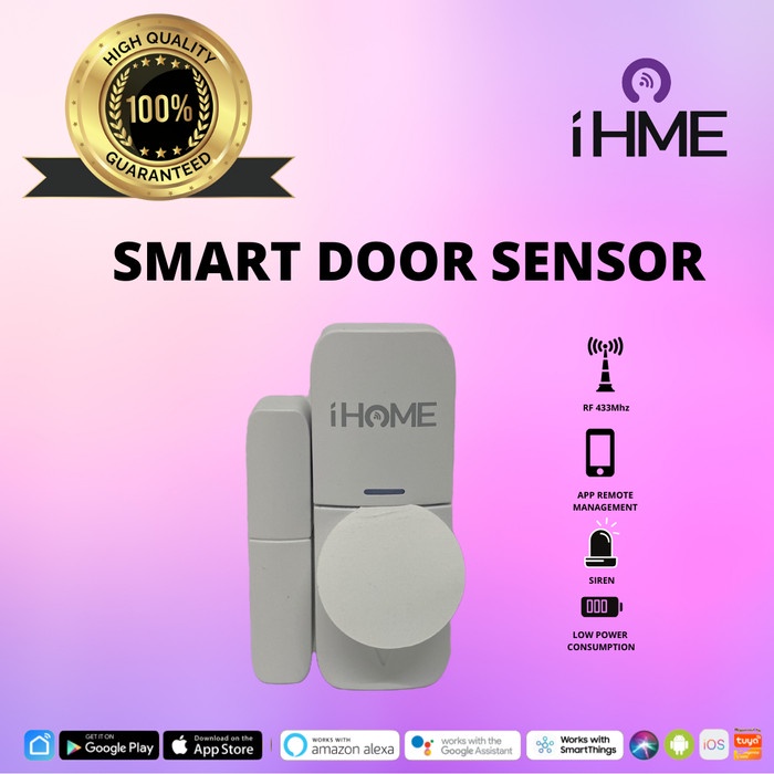 Alarm Smart Door Sensor Wireless Wifi Rf 433 Sensor Pintu Tuya