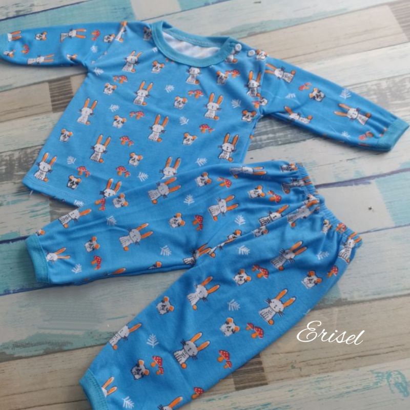 1SET BAJU PIYAMA OBLONG  PANJANG/PENDEK  2-12 BULAN