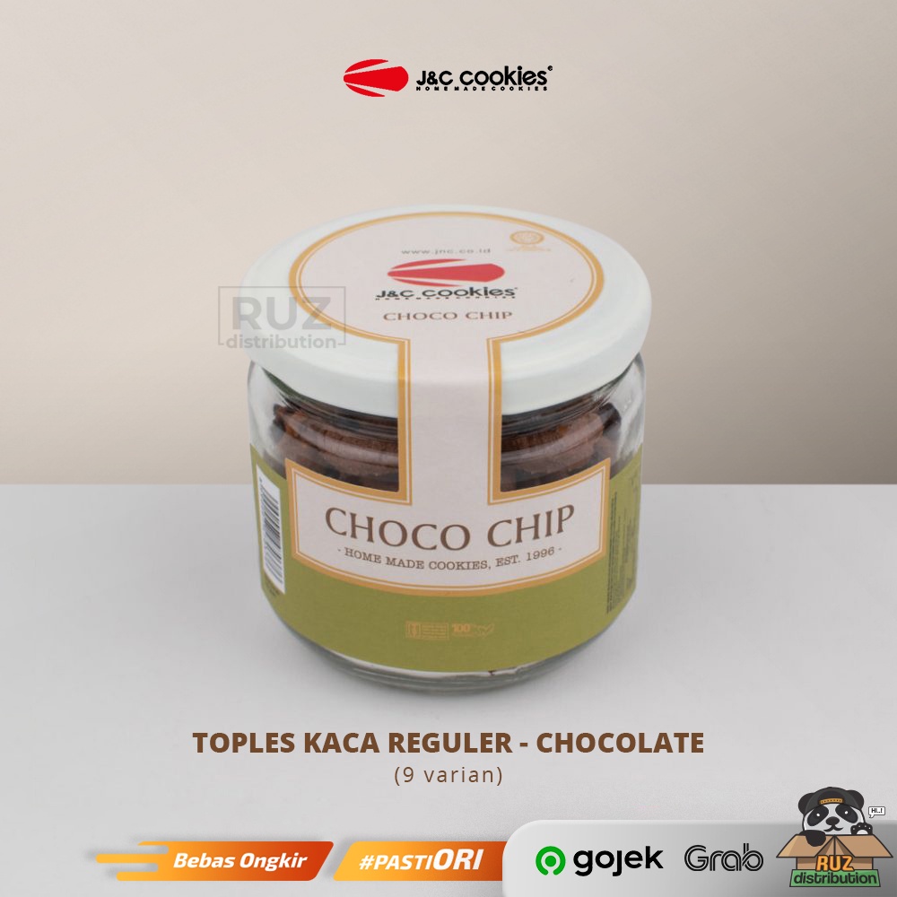 J&amp;C Cookies JnC Cookies Reguler Toples Kaca Chocolate Series