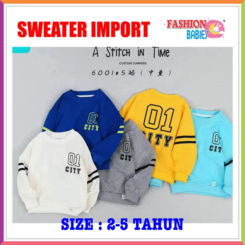 LK-02 SWEATER IMPORT ANAK BIG SIZE | ATASAN LENGAN PANJANG ANAK 2-5 TAHUN