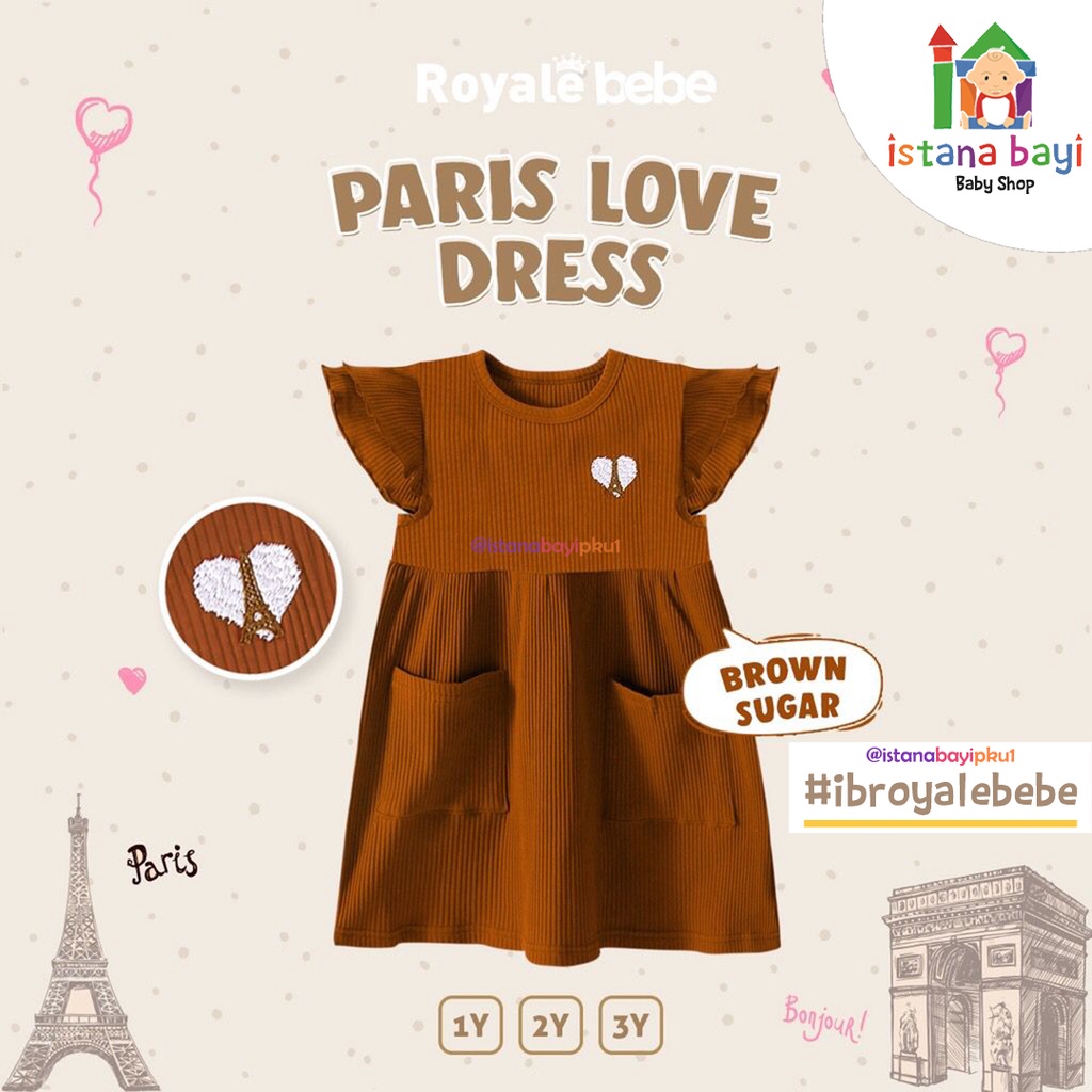 Royale Bebe Paris Love Dress - Dress Anak 1-3 Tahun