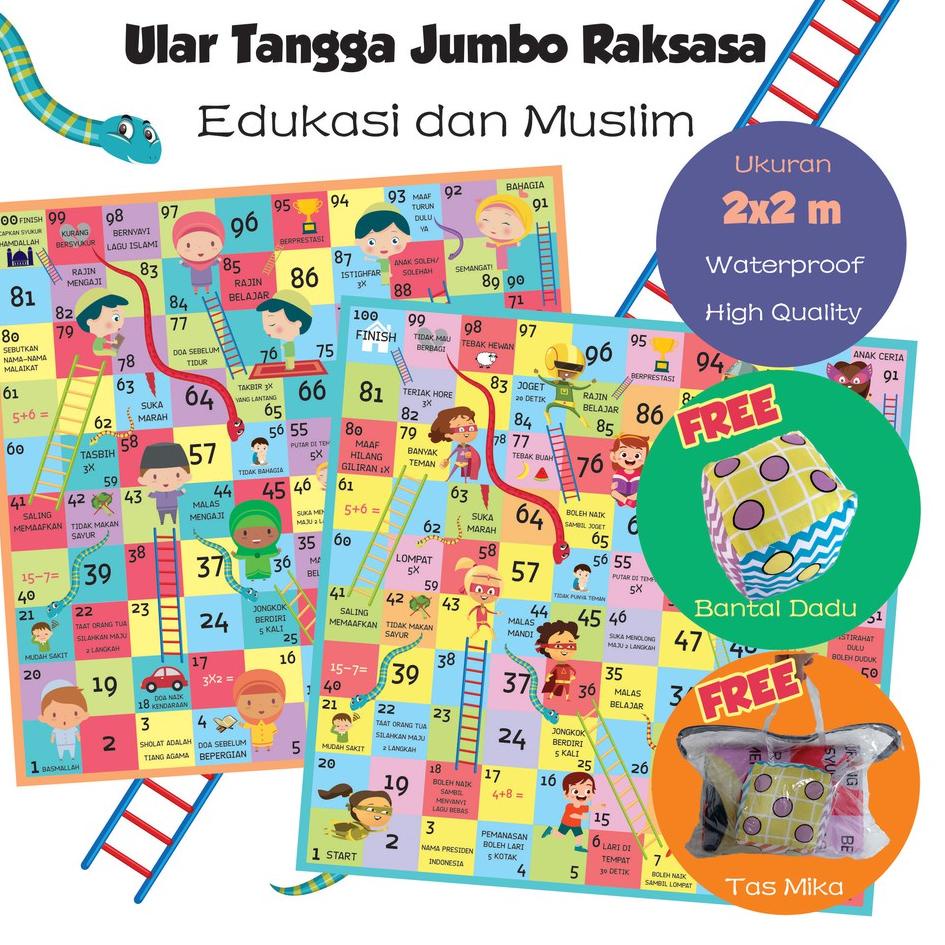 ❃ PROMO ULAR TANGGA JUMBO RAKSASA EDUKASI DAN MUSLIM BANTAL DADU JUMBO AKTIVITAS MAINAN ANAK MURAH ☂