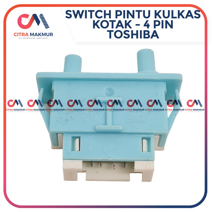 Switch Pintu Kulkas Saklar Lampu Showcase Freezer Kotak Toshiba 4 Pin